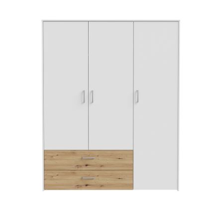 Armario ropero URO 152x190 cm roble artisan/blanco