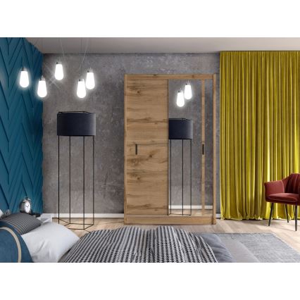 Armario con espejo SABRINA 150x215 cm roble woltan