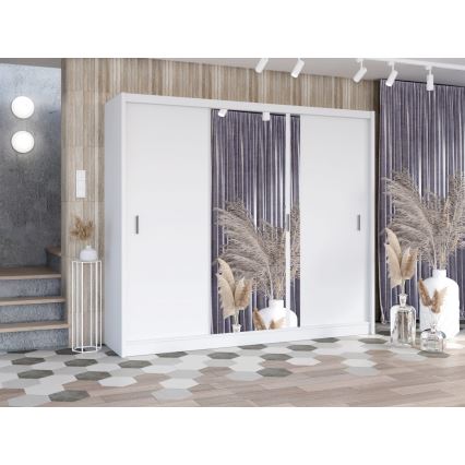 Armario con espejo SABRINA 250x215 cm blanco