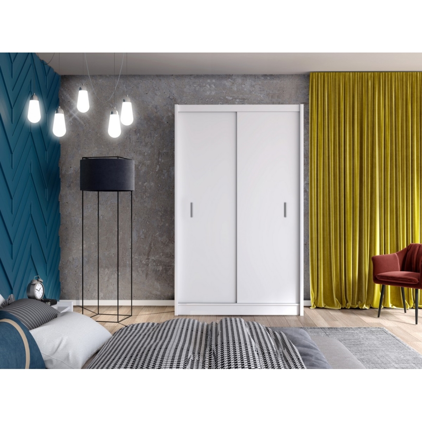 Armario con puertas correderas SAPHIRA 150x215 cm blanco