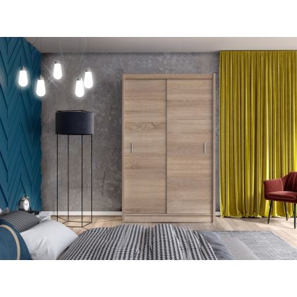 Armario con puertas correderas SAPHIRA 150x215 cm roble sonoma