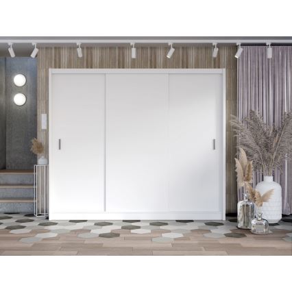 Armario con puertas correderas SAPHIRA 250x215 cm blanco