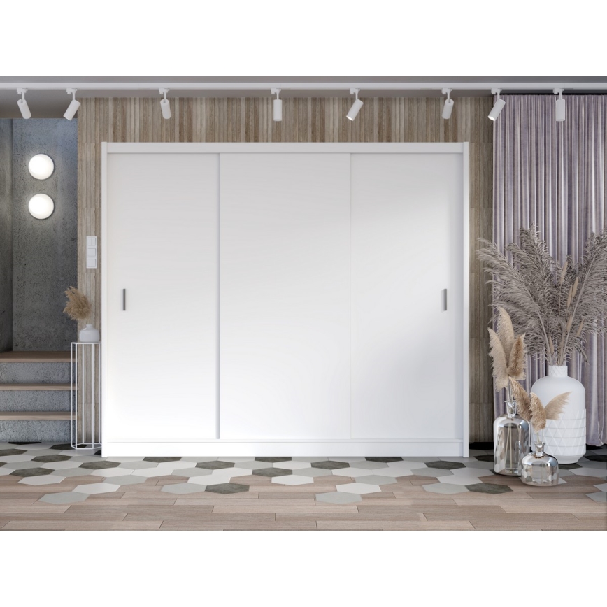 Armario con puertas correderas SAPHIRA 250x215 cm blanco