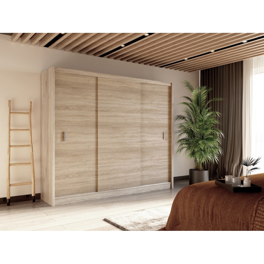 Armario con puertas correderas SAPHIRA 250x215 cm roble sonoma