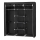 Armario textil de almacenamiento con estantes y barra para colgar MATIS 150x175 cm negro