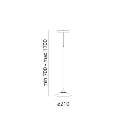 Artemide 0351030A - Lámpara LED colgante ORSA LED/8,5W/230V 3000K diá. 21 cm
