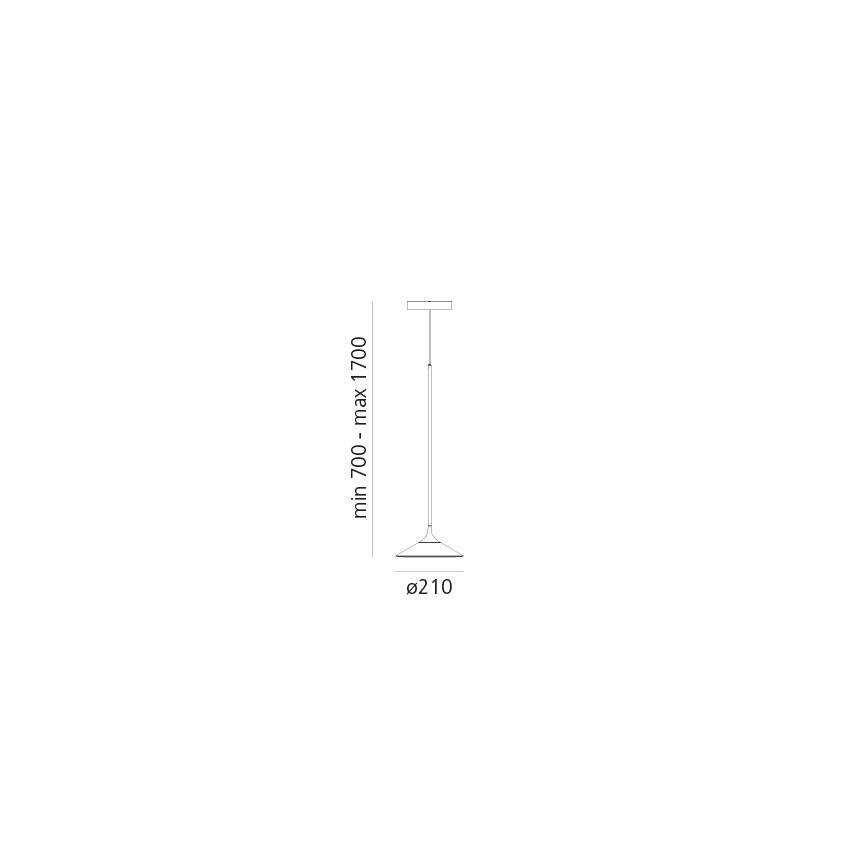 Artemide 0351030A - Lámpara LED colgante ORSA LED/8,5W/230V 3000K diá. 21 cm