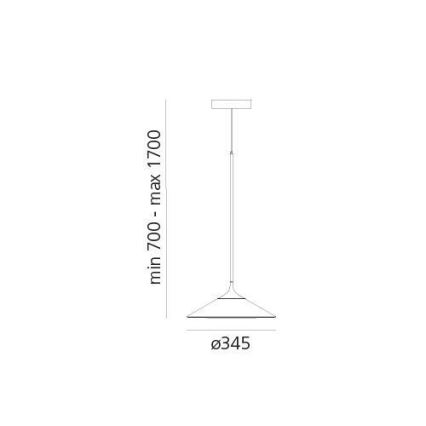 Artemide 0352030A - Lámpara de araña LED regulable ORSA LED/20W/230V 3000K diá. 24,5 cm