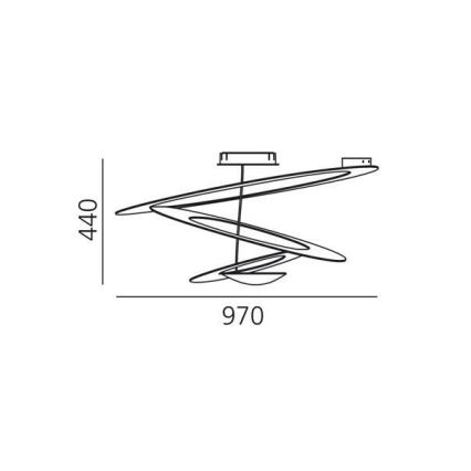 Artemide 1253120A - Plafón LED regulable PIRCE LED/44W/230V 3000K dorado
