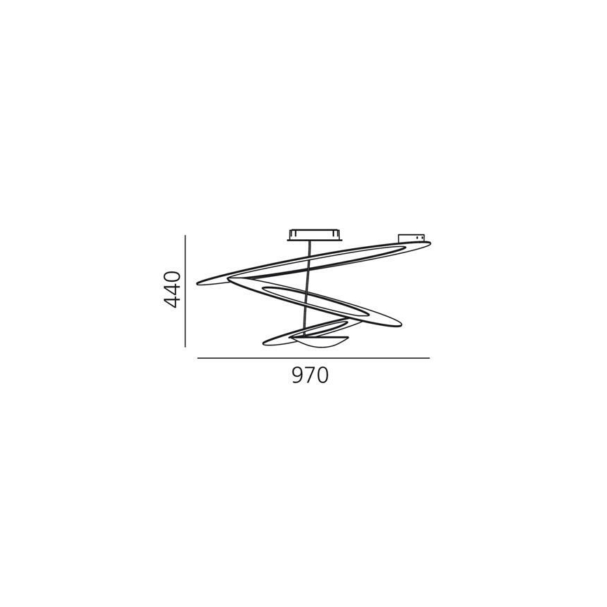 Artemide 1253120A - Plafón LED regulable PIRCE LED/44W/230V 3000K dorado