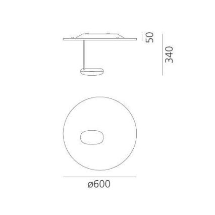 Artemide 1471110A - Plafón LED regulable DROPLET LED/29W/230V 3000K