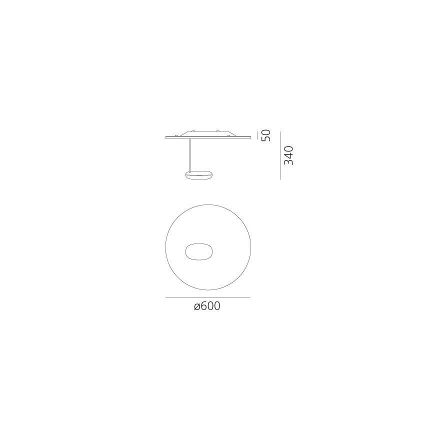 Artemide 1471110A - Plafón LED regulable DROPLET LED/29W/230V 3000K