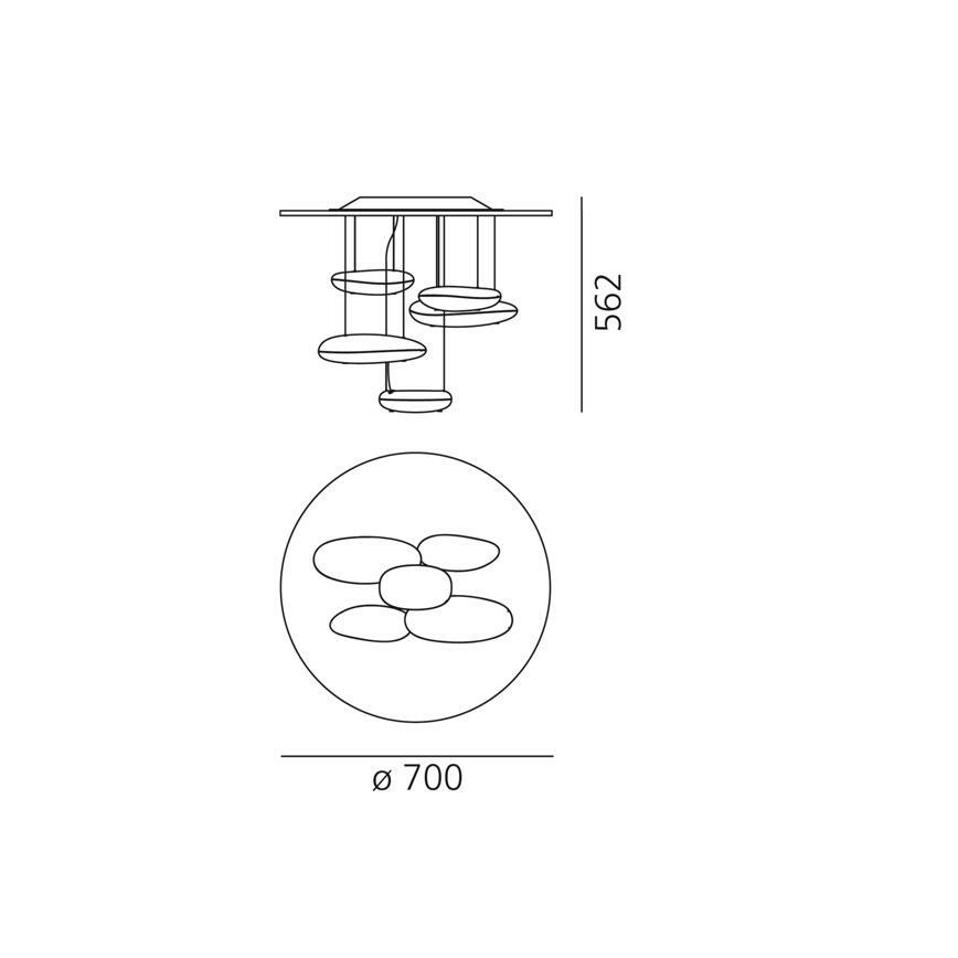 Artemide 1476110A - Lámpara de techo LED regulable MERCURY LED/29W/230V 3000K