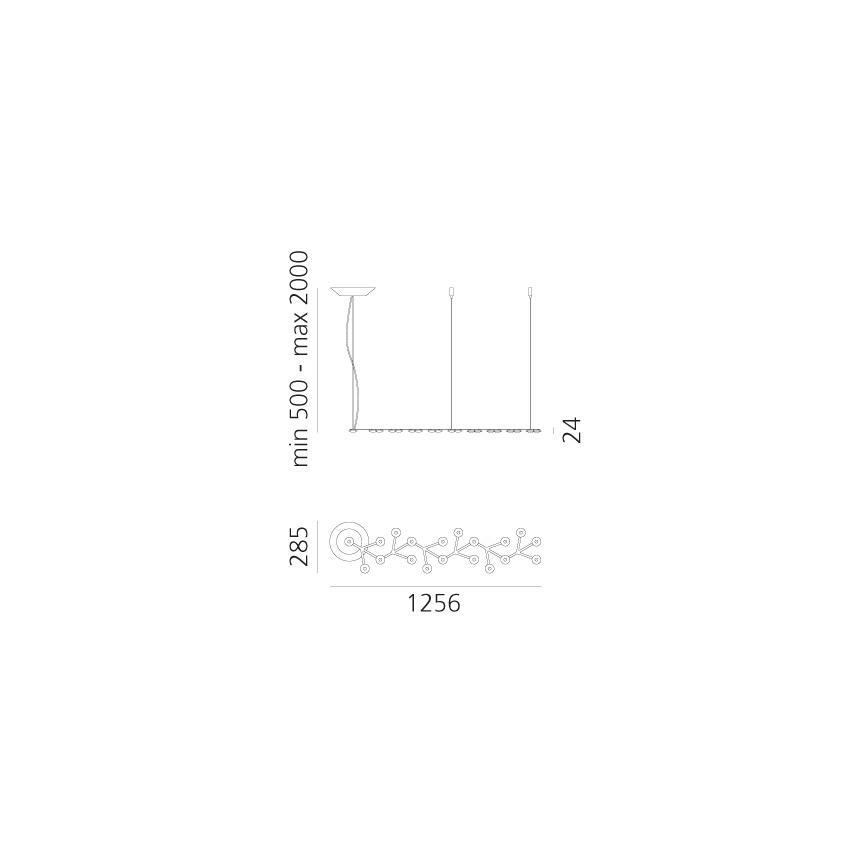 Artemide 1578050APP - Lámpara de araña LED regulable NET LED/45W/230V 3000K