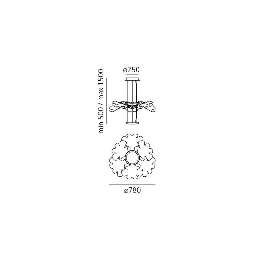 Artemide 1628010APP - Lámpara de araña LED regulable CHLOROPHILIA LED/44W/230V 3000K