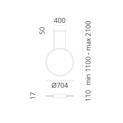 Artemide 1992230IN1APP - Lámpara de araña LED regulable DISCOVERY LED/42W/230V 2700K negro