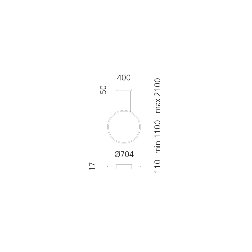 Artemide 1992230IN1APP - Lámpara de araña LED regulable DISCOVERY LED/42W/230V 2700K negro