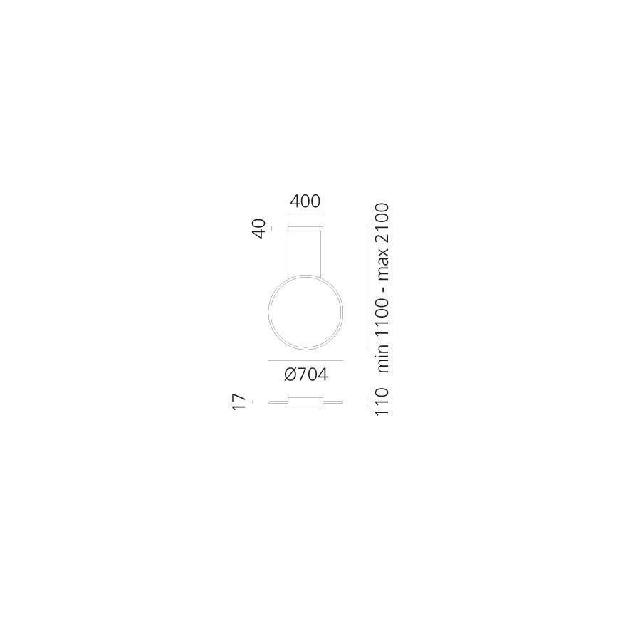 Artemide 1992260APP - Lámpara de araña LED regulable DISCOVERY LED/50W/230V 2700-6500K bronce