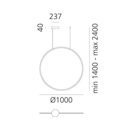 Artemide 1993060APP - Lámpara de araña LED regulable DISCOVERY LED/60W/230V 3000K bronce