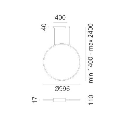 Artemide 1993260APP - Lámpara de araña LED regulable DISCOVERY LED/71W/230V 2700-6500K bronce