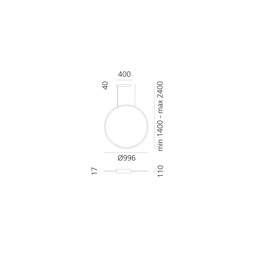 Artemide 1993360APP - LED RGBW Lámpara colgante regulable DISCOVERY LED/59W/230V 2700-6500K bronce