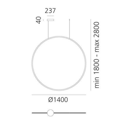 Artemide 1994060APP - Lámpara de araña LED regulable DISCOVERY LED/80W/230V 3000K bronce