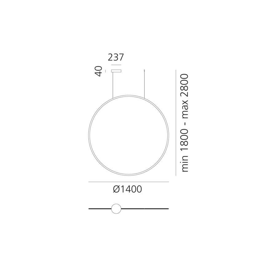 Artemide 1994060APP - Lámpara de araña LED regulable DISCOVERY LED/80W/230V 3000K bronce