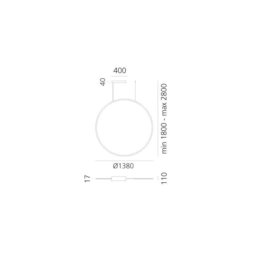Artemide 1994260APP - Lámpara de araña LED regulable DISCOVERY LED/84W/230V 2700-6500K bronce