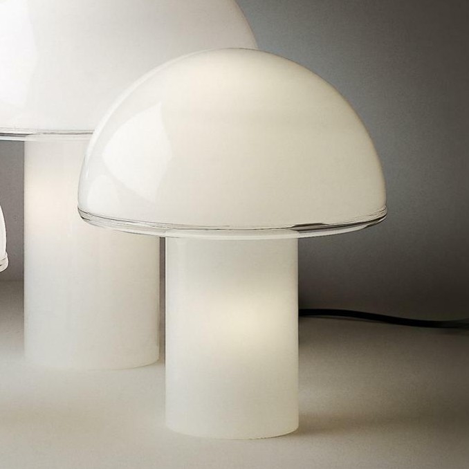 Artemide A006300 - Lámpara de mesa ONFALE 1xE14/5W/230V + 1xE27/13W blanco