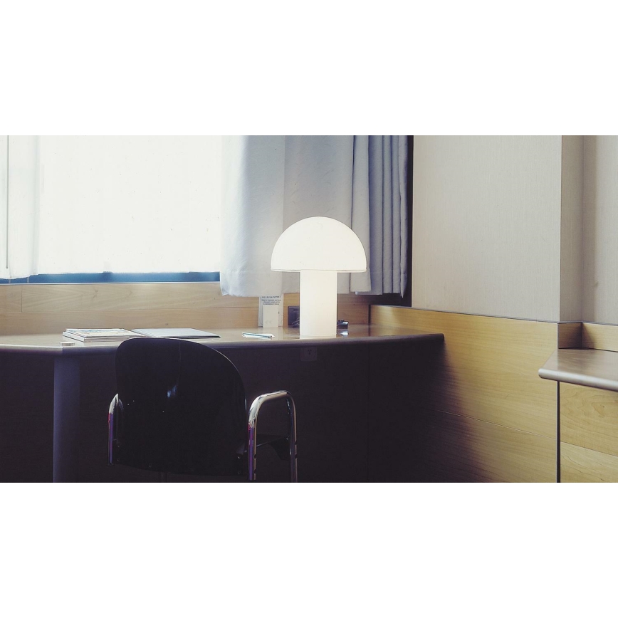 Artemide A006300 - Lámpara de mesa ONFALE 1xE14/5W/230V + 1xE27/13W blanco