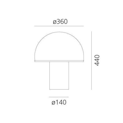 Artemide A006300 - Lámpara de mesa ONFALE 1xE14/5W/230V + 1xE27/13W blanco