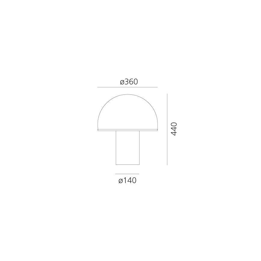 Artemide A006300 - Lámpara de mesa ONFALE 1xE14/5W/230V + 1xE27/13W blanco