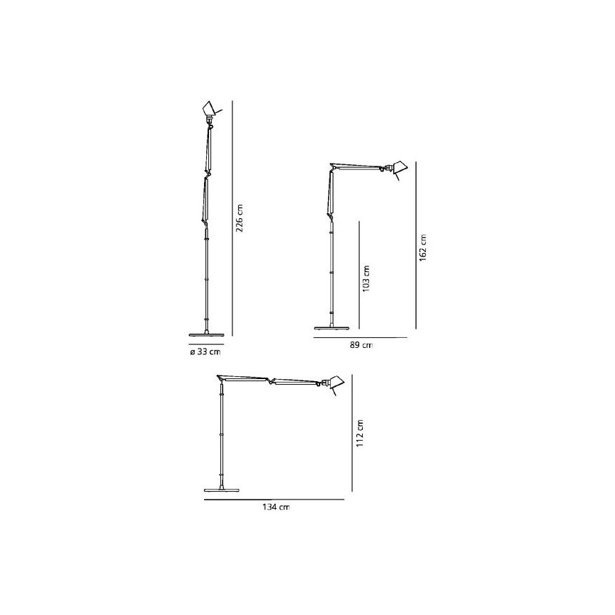 Artemide - Lámpara de mesa TOLOMEO BASCULANTE 1xE27/100W/230V