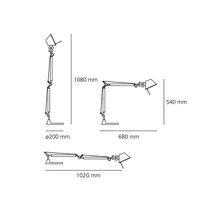 Artemide - Lámpara de mesa TOLOMEO MINI 1xE27/70W/230V
