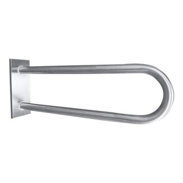 Asidero de apoyo 10x25 cm, acero inoxidable/plata