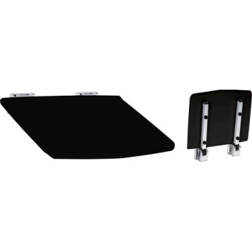 Asiento de ducha 35x7 cm plateado/negro