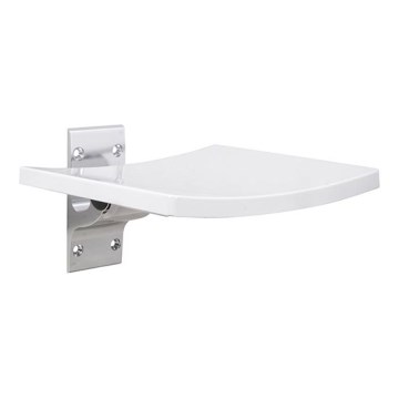 Asiento de ducha 38x45 cm plateado/blanco