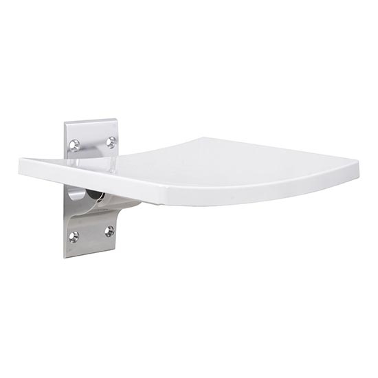 Asiento de ducha 38x45 cm plateado/blanco