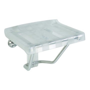 Asiento de ducha 38x46 cm plateado