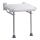 Asiento de ducha 40x43 cm plateado/blanco