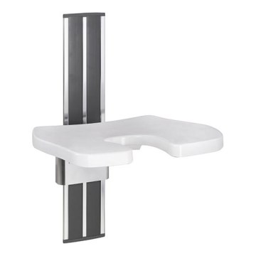 Asiento de ducha 43x67 cm plateado/blanco