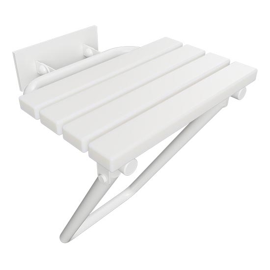 Asiento de ducha 44 x 46 cm, blanco