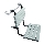 Asiento de ducha 44x50 cm plateado/blanco