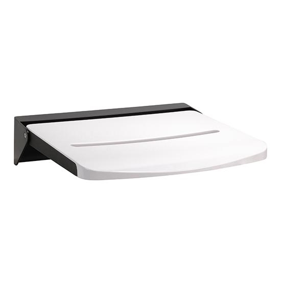 Asiento de ducha 46,2x12 cm negro/blanco