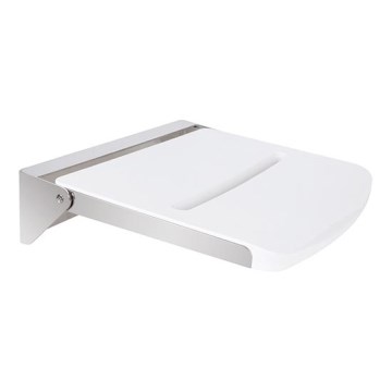 Asiento de ducha 46,2x12 cm plateado/blanco