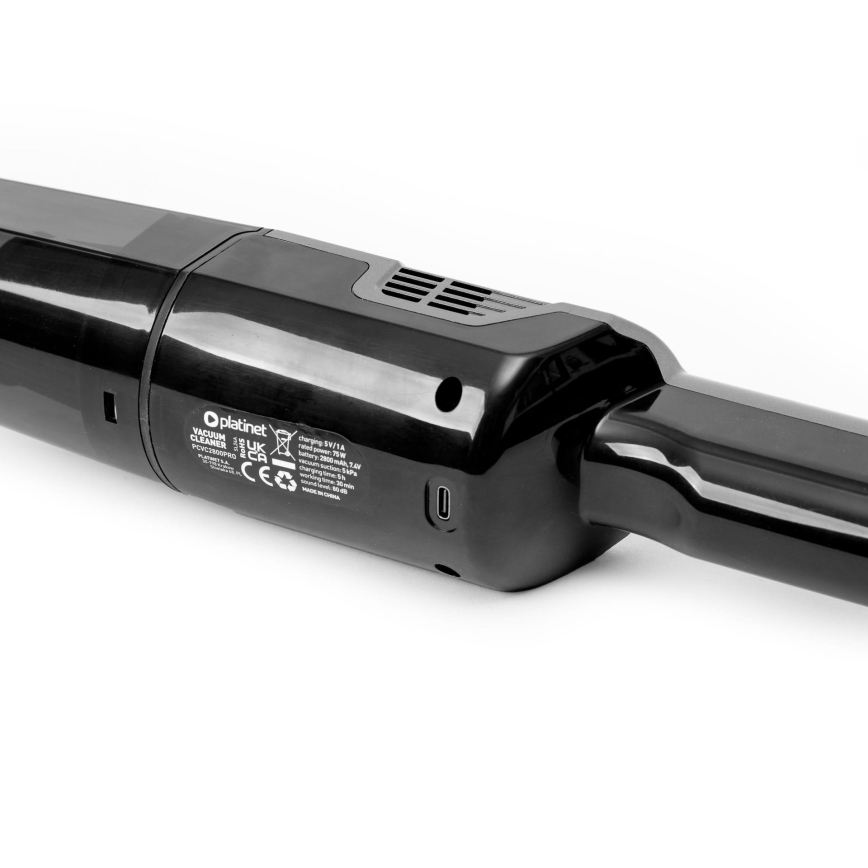 Aspiradora de coche portátil y recargable 75W/2800 mAh negro