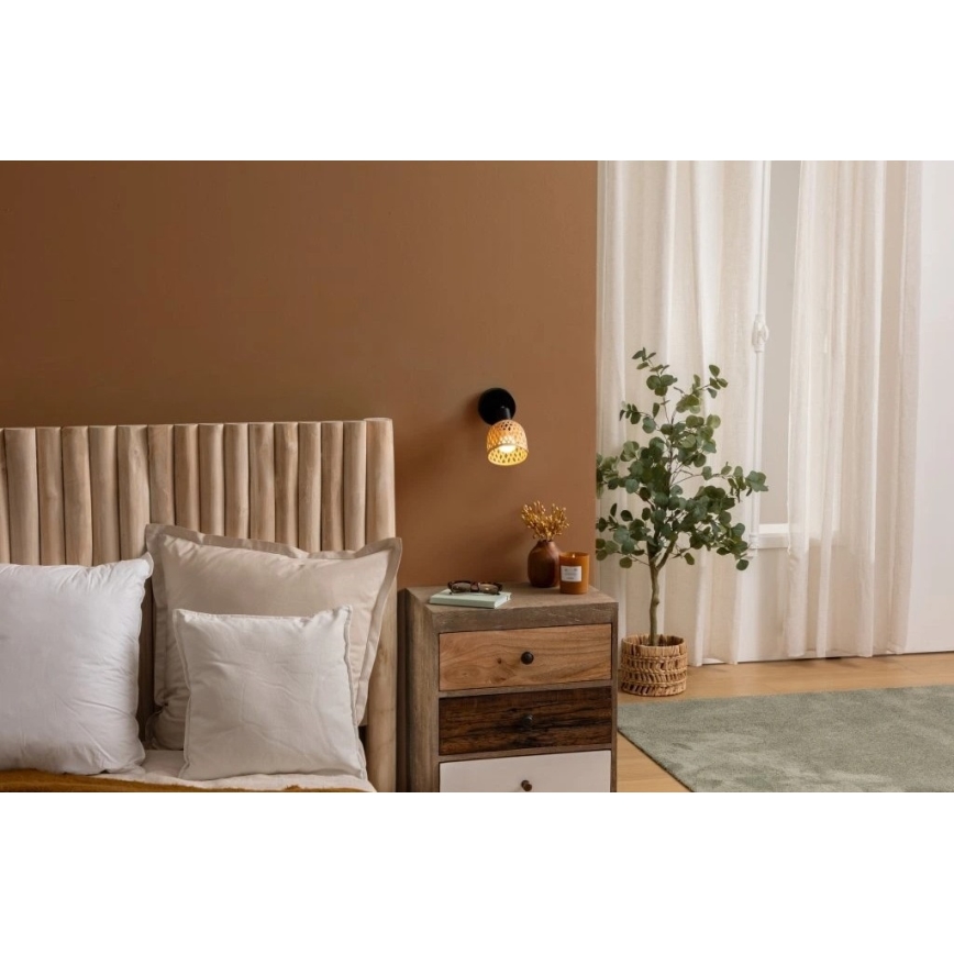 Atmosphera - Aplique de pared orientable LIO 1xE27/25W/230V bambú