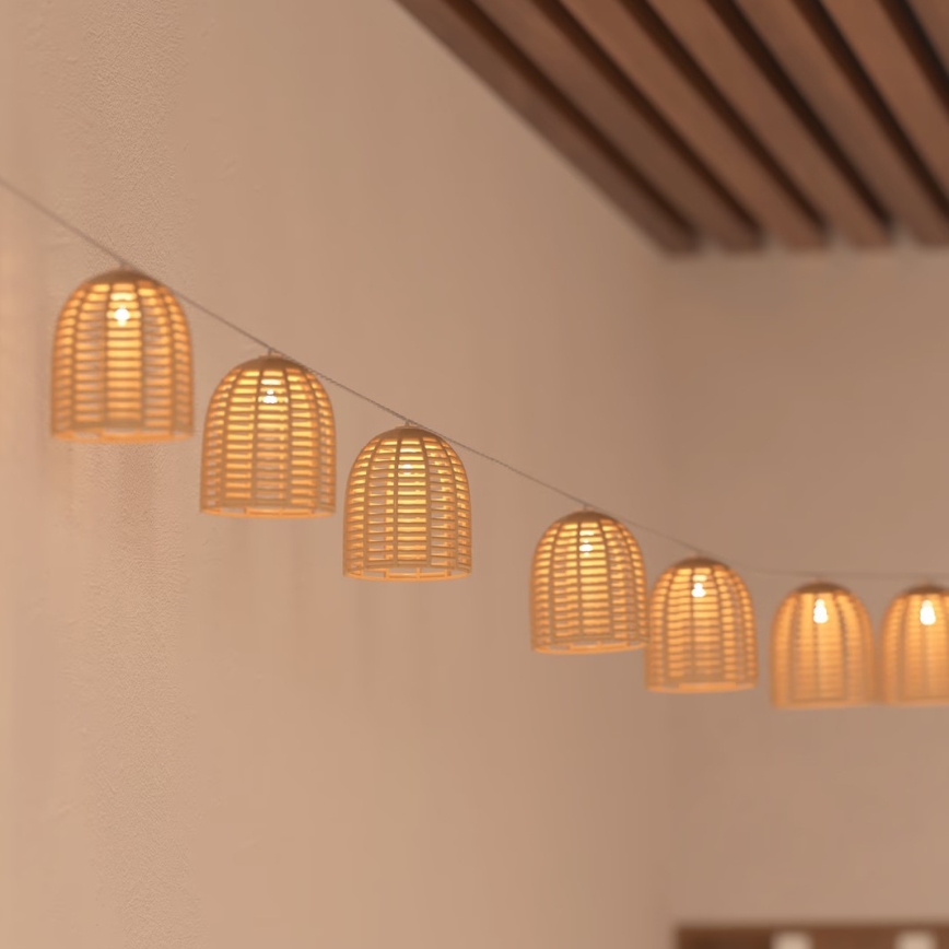 Atmosphera - Cadena decorativa solar LED AIA 10xLED 3,35m IP44 blanco cálido