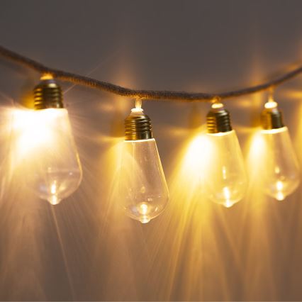 Atmosphera - Guirnalda decorativa LED GIRLANDA 10xLED/2xAA 1,65m blanco cálido