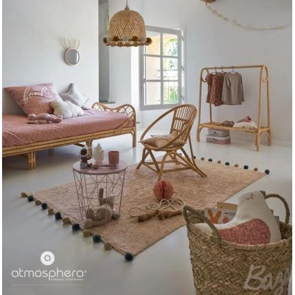 Atmosphera - Espejo de pared infantil RABBIT 37x24 cm bambú